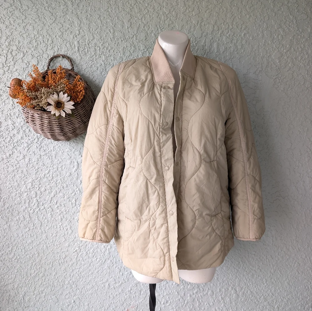 lululemon athletica Cream Quilted Jacket Quilted Light Insulation‎ Jacket Size 6